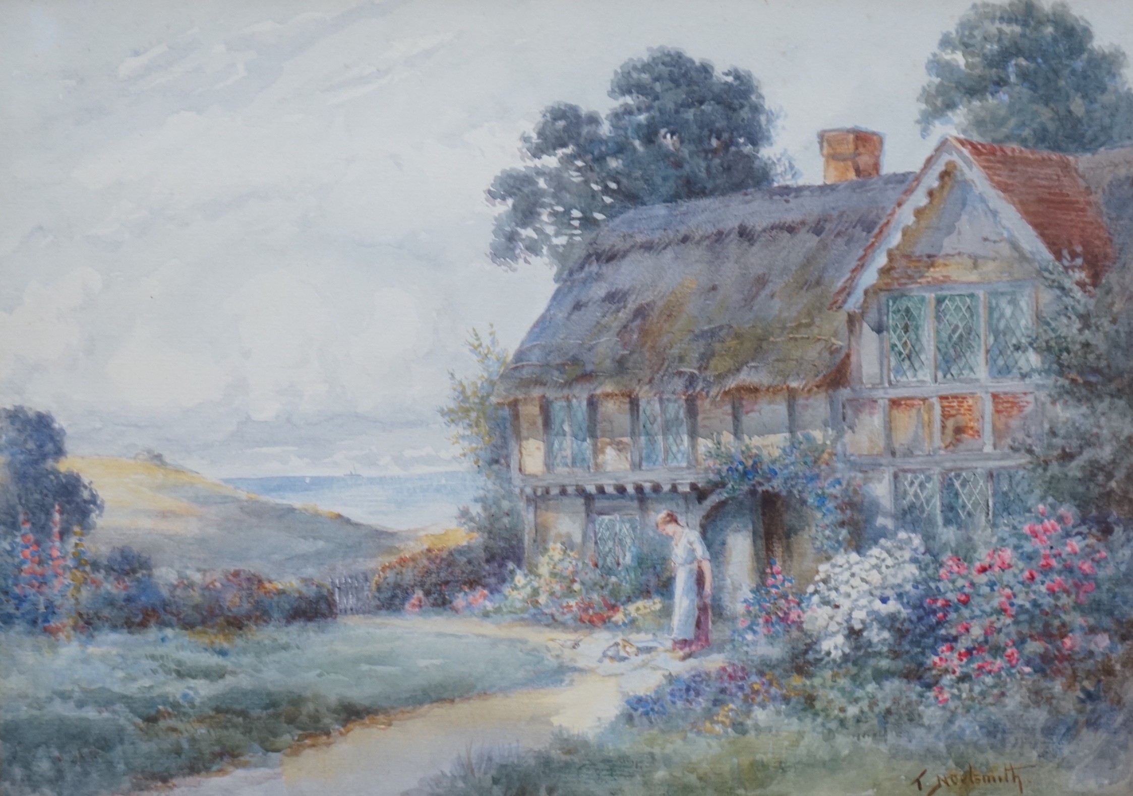 Thomas Noel Smith (1840-1900), pair of watercolours, Vernbury, Kent and Grinstead, Surrey, signed and titled, 25 x 35cm